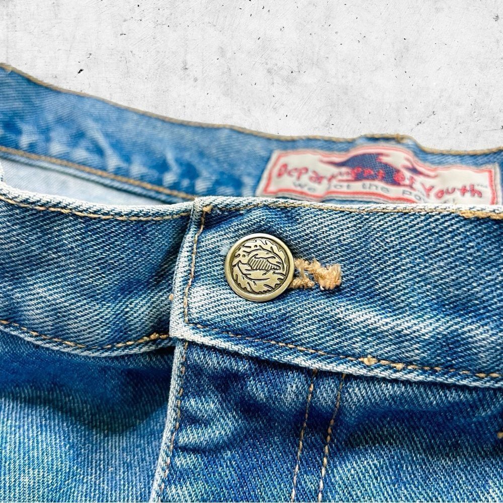Vtg 90s Department of Youth Denim Jeans Shorts, High Rise Mom Cuffed Wide Leg 32 - Picture 5 of 6